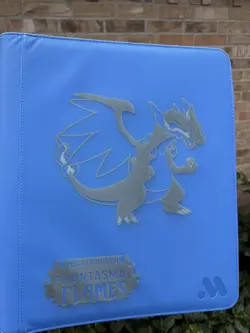 Pokemon Laser Engraved Top Loader Mega Charizard EX Binder Made To Order - Image 2