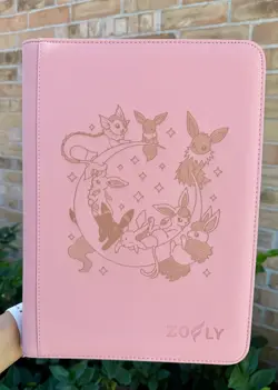 pokemon Laser Engraved 9 Pocket Eeveelution Binder Made To Order - Image 1