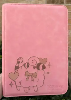 pokemon Laser Engraved 9 Pocket Mareep Binder Made To Order - Image 1