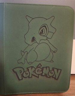 pokemon Laser Engraved Cubone 4 Pocket 128 Top Loader Binder (Made To Order) - Image 1