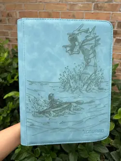 pokemon Laser Engraved 9 Pocket Shining Gyarados Binder Made To Order - Image 1