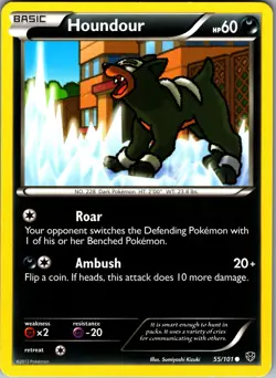 Houndour 55/101 Common Plasma Blast Pokemon Lightly Played - Image 1