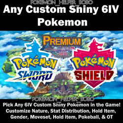 One Pokemon Custom Shiny 6IV Pokemon Sword and Shield - Image 1