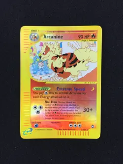 2002 Pokemon TCG E-Reader Aquapolis Card 2 Arcanine Reverse Holo - Image 2