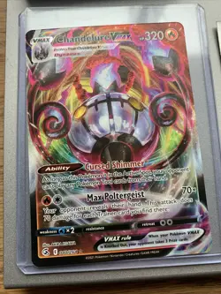 Pokemon TCG Chandelure VMAX Fusion Strike 040/264 Holo Ultra Rare - Image 1