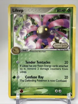 Lileep 56/92 Stamped Holo EX Legend Maker Pokemon Card - Image 1