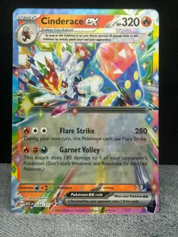 Cinderace ex 038/217 Double Rare ME: Ascended Heroes Pokemon Holo Near Mint - Image 1
