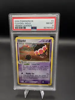 Pokemon TCG Claydol EX Hidden Legends Holo Rare 2/101 PSA 8 EN 2004 - Image 1