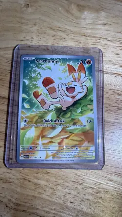 Scorbunny 225/217 Ascended Heroes Pokemon TCG Illustration Rare Holo NM - Image 1