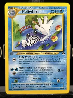 Poliwhirl 1st Edition 44/75 Neo Discovery WOTC Vintage Pokemon LP - Image 3