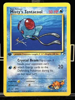 2000 Pokemon Misty's Tentacool Gym Heroes Set 1st Edition 57/132 WOTC - Image 3
