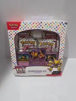Pokemon TCG Scarlet and Violet - 151 Alakazam ex Collection Box - 4 Packs - Image 1