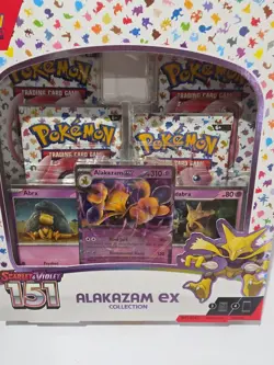 Pokemon TCG Scarlet and Violet - 151 Alakazam ex Collection Box - 4 Packs - Image 2