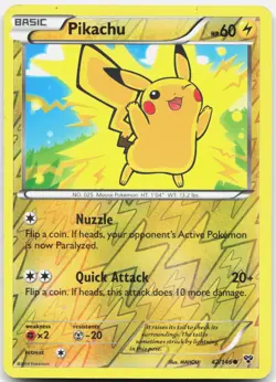 Pikachu 42/146 Common XY Pokemon Reverse Holo Lightly Played - Image 1