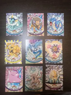1999 2000 Topps Pokemon TV Animation Lot Gyarados Vaporeon Electabuzz 9 Cards - Image 1