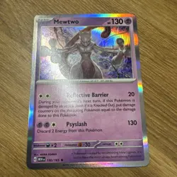 MEWTWO 150/165 RARE 151 POKEMON REVERSE HOLO NM/M - Image 1
