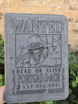 One Piece Laser Engraved 9 Pocket Wanted ACE Binder Made To Order - Image 2