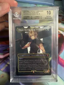 Mtg Final Fantasy Cloud Ex Soldier Borderless Surge BGS 10 - Image 1