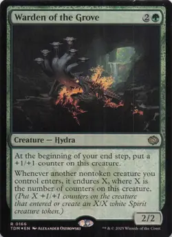 Warden of the Grove TDM Rare Foil #166 NM MTG - Image 1