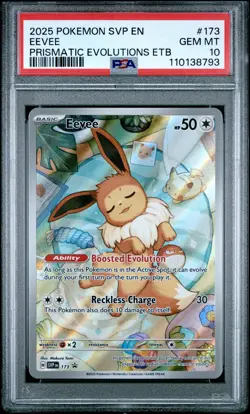 2025 POKEMON SVP EN-SV BLACK STAR PROMO #173 EEVEE PSA 10 - Image 1