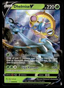 Pokemon TCG SWSH Shining Fates #009/072 Dhelmise V NM - Image 1