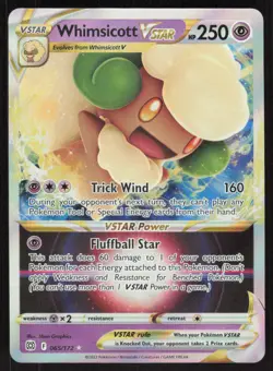 Pokemon TCG SWSH09: Brilliant Stars #065/172 Whimsicott VSTAR NM - Image 1