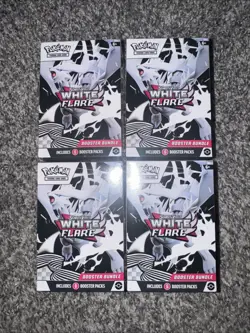 Pokemon White Flare Booster Bundle - Lot of 4 - Factory Sealed Scarlet & Violet - Image 1