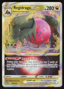 Pokemon TCG Silver Tempest #136/195 Regidrago Vstar NM - Image 1