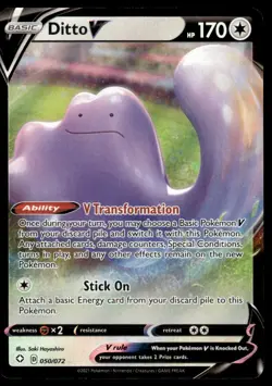 Pokemon TCG Shining Fates #050/072 Ditto V NM - Image 1