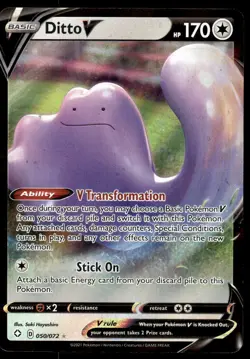 Pokemon TCG Shining Fates #050/072 Ditto V LP - Image 1