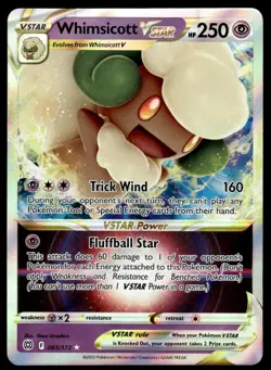Pokemon TCG Brilliant Stars #065/172 Whimsicott Vstar NM - Image 1