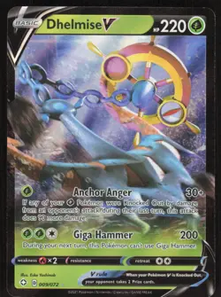 Pokemon TCG Shining Fates #009/072 Dhelmise V NM - Image 1