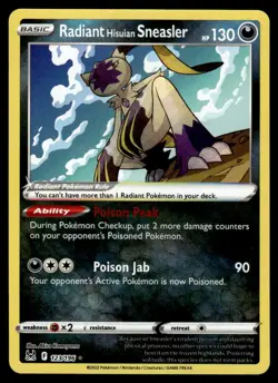 Pokemon TCG Lost Origin #123/196 Radiant Sneasler NM - Image 1