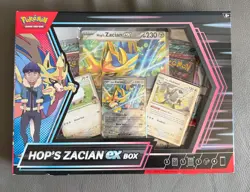 Pokemon TCG Hop’s Zacian ex Box Sealed 4 Booster Packs + Promos English - Image 1