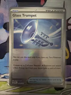 GLASS TRUMPET (POKE BALL PATTERN) 110/131 HOLO PRISMATIC EVOLUTIONS POKEMON NM/M - Image 1