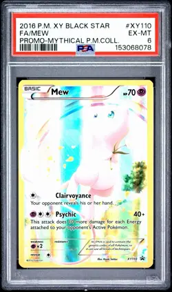 Pokemon TCG Mew Black Star Promo XY110 PSA 6 - Image 1