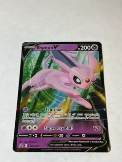 Espeon V SWSH201 Holo Promo Sword & Shield Promo Pokemon Holo Near Mint - Image 1