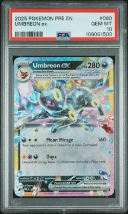 Pokemon Umbreon ex 060/131 Prismatic Evolutions 2025 Englisch PSA 10 - Image 1