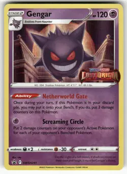 Gengar (Prerelease) SWSH241 Holo Promo Sword & Shield Promo Pokemon Holo NM - Image 1