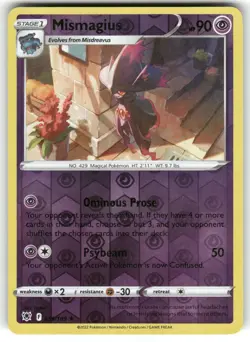 Mismagius 059/189 Rare Astral Radiance Pokemon Reverse Holo Near Mint - Image 1