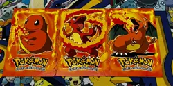 Pokemon TCG Lot of 3 Topps Charizad 6/Charmeleon 5/Charmander 4 (Black) 1999 - Image 2