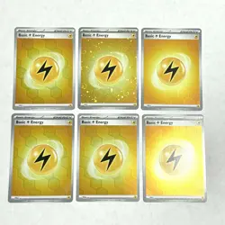 x6 Pokemon TCG Lightning Energy Holo Shrouded Fable - Image 1