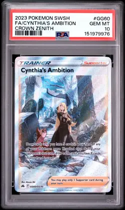 PSA 10 Cynthia's Ambition GG60/GG70 Sword Shield Crown Zenith - Image 1