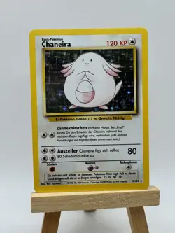 Pokemon TCG Base Set Chaneira Holo Rare Unlimited Edition German Chansey 3/102 - Image 1