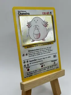 Pokemon TCG Base Set Chaneira Holo Rare Unlimited Edition German Chansey 3/102 - Image 2