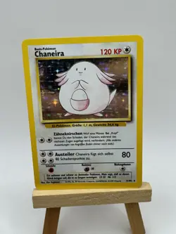 Pokemon TCG Base Set Chaneira Holo Rare Unlimited Edition German Chansey 3/102 - Image 4