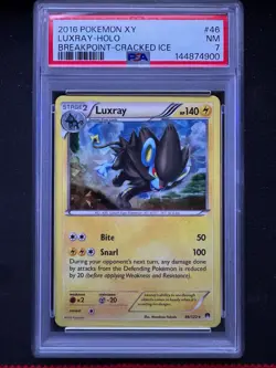 2016 Pokemon XY Luxray #45 Cracked Ice Holo PSA 7 EXTREMELY LOW POP - Image 1