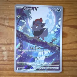Pokemon TCG Zorua 142/086 SV White Flare Illustration Rare Holo Full Art - Image 1