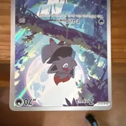 Pokemon TCG Zorua 142/086 SV White Flare Illustration Rare Holo Full Art - Image 3
