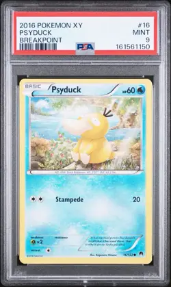 PSA 9 Psyduck XY Breakpoint 16/122 Pokemon - Image 1